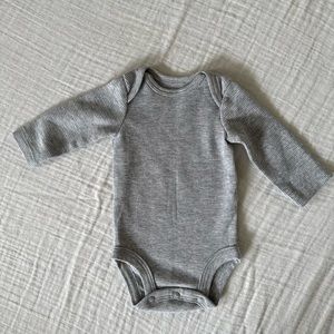 Waffle knit gray onesie